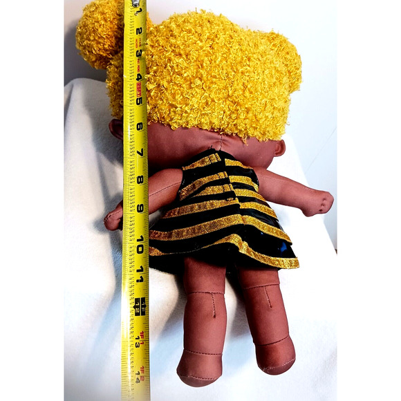 LOL Surprise Plush Doll 15" Brown Face Eyes Yellow Hair Queen Bee Curly Girl Toy - Picture 12 of 15